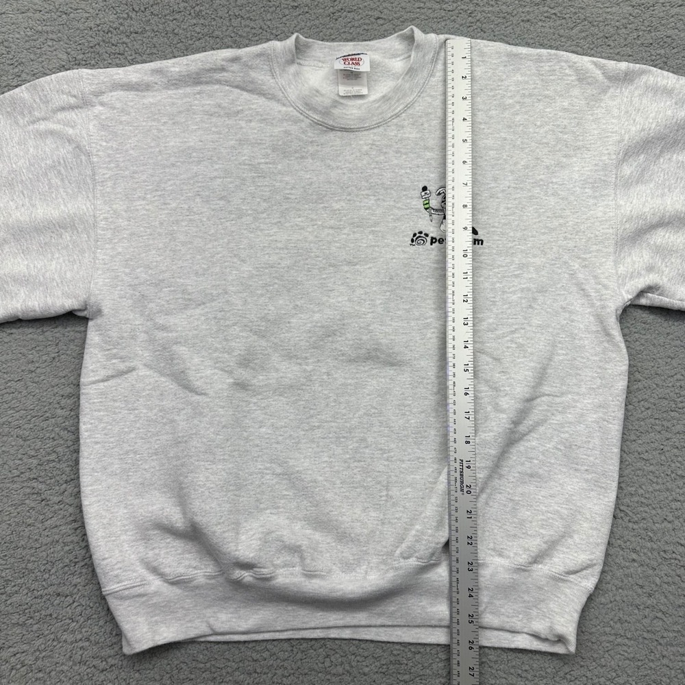 Jerzees World Class Pets com Dog TV Crewneck Sweatshirt XL Heather Gray - Picture 5 of 11